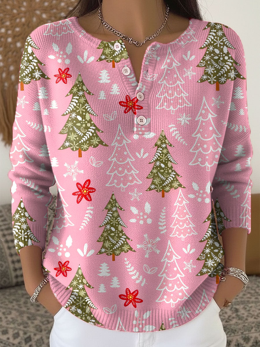 Sofie - Christmas Sweater with Buttons