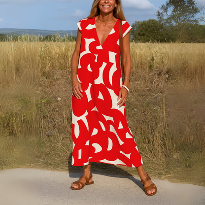Valérie - V-Neck Flowy Dress