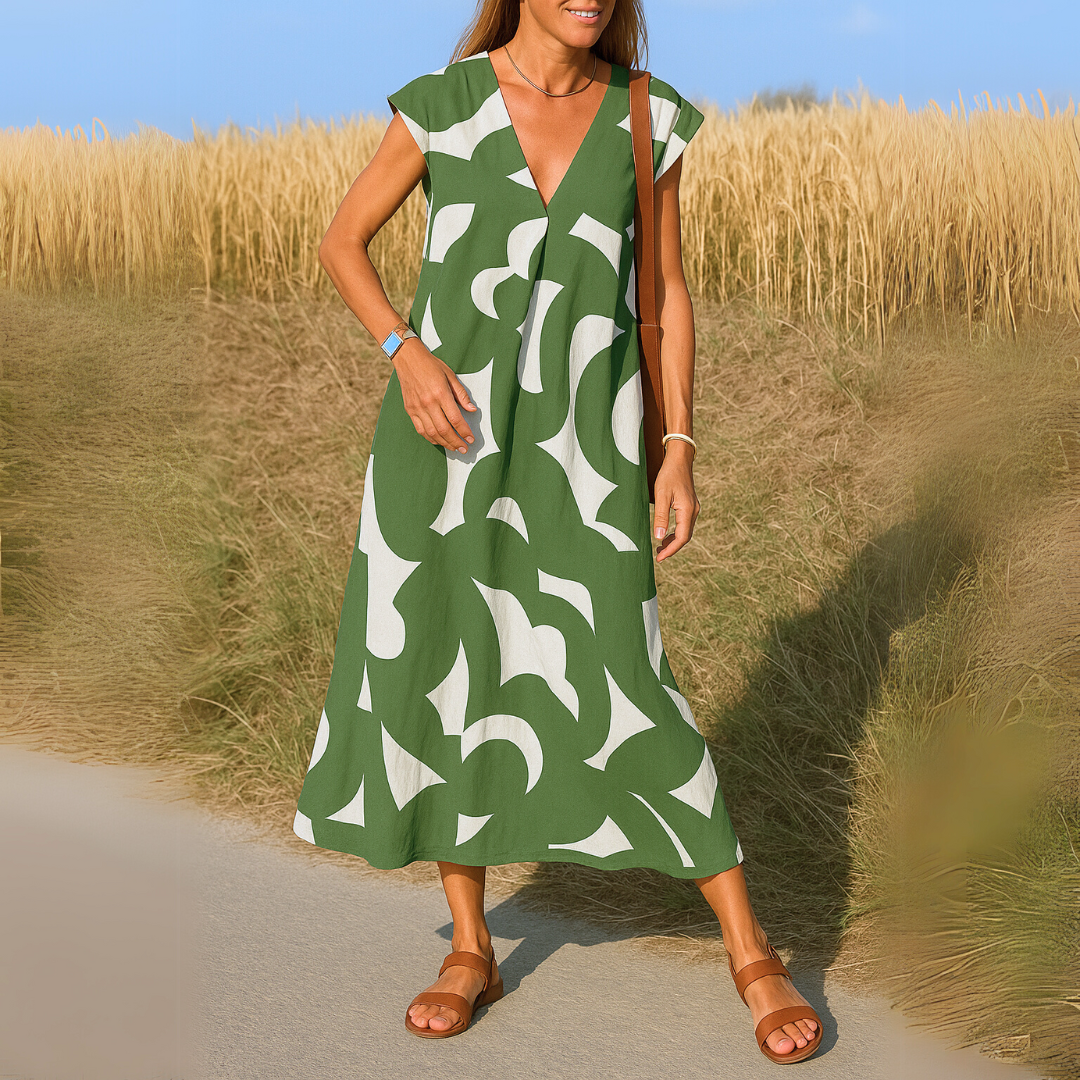Valérie - V-Neck Flowy Dress