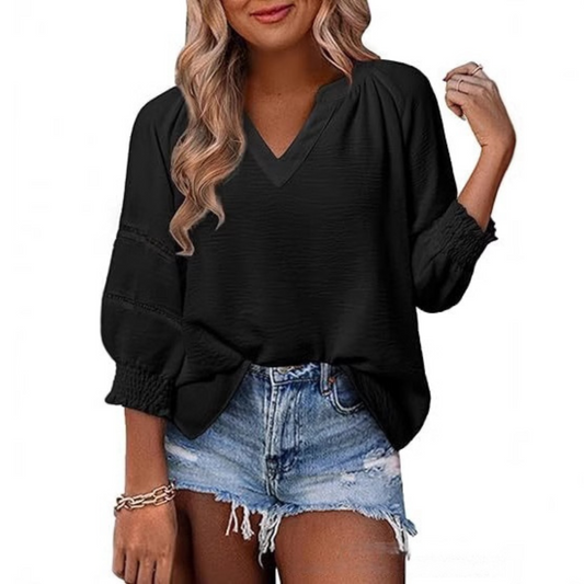 Gianna - Lantern-Sleeve Summer Blouse