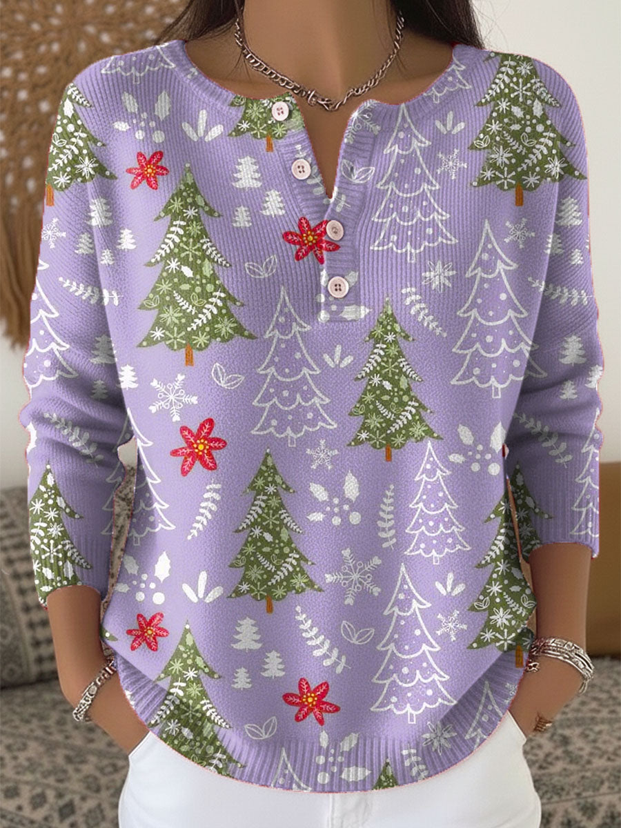 Sofie - Christmas Sweater with Buttons