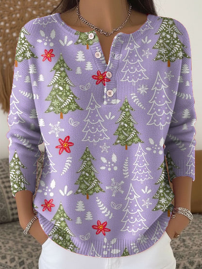 Sofie - Christmas Sweater with Buttons