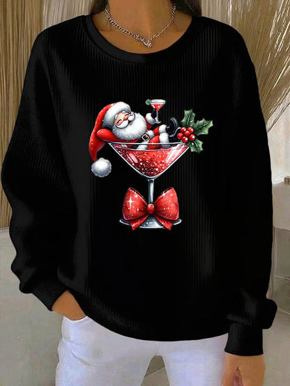 Lotte - Santa Print Christmas Sweater