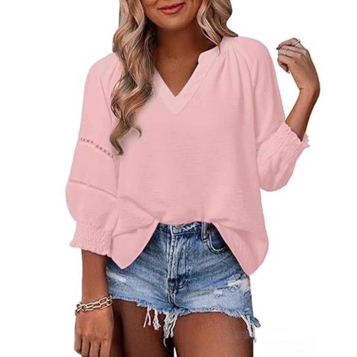 Gianna - Lantern-Sleeve Summer Blouse