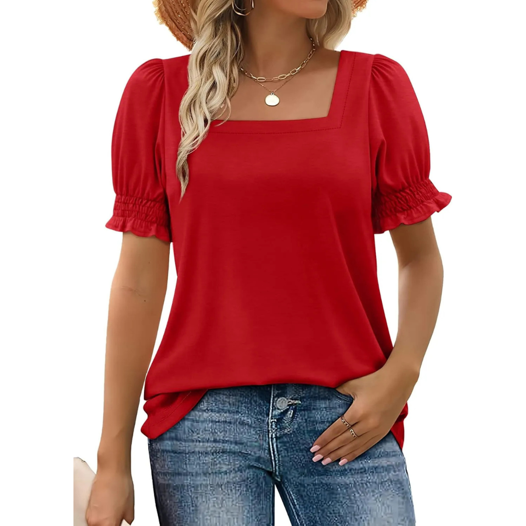 Josephine - Ruffle-Sleeve Summer Top