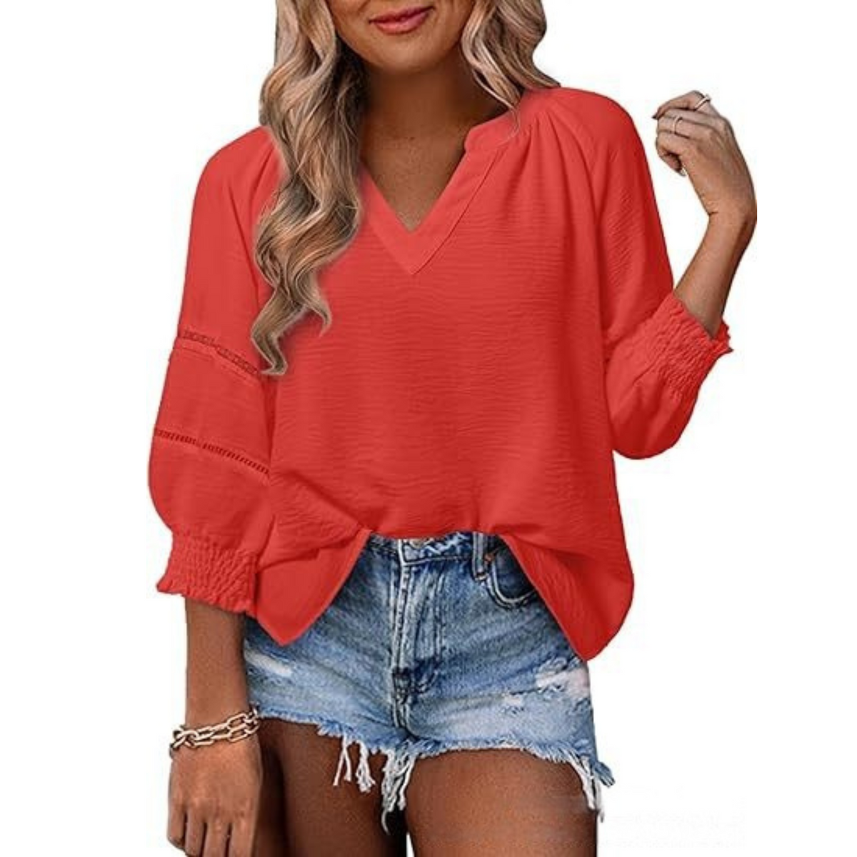 Gianna - Lantern-Sleeve Summer Blouse