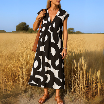 Valérie - V-Neck Flowy Dress