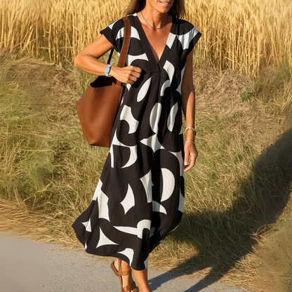 Valérie - V-Neck Flowy Dress