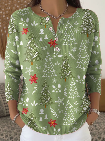 Sofie - Christmas Sweater with Buttons