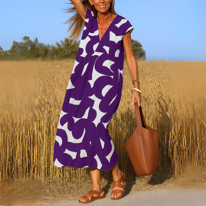 Valérie - V-Neck Flowy Dress