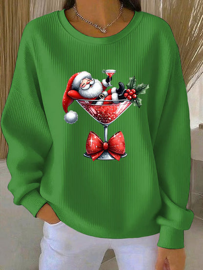 Lotte - Santa Print Christmas Sweater