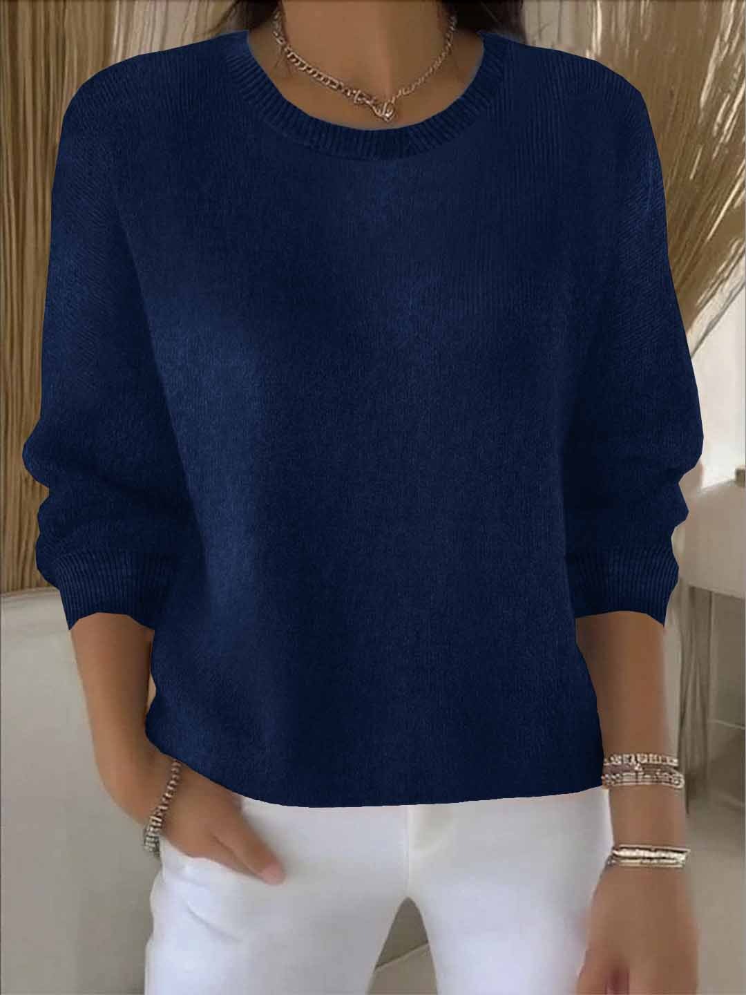 Livia - Fine-Knit Crewneck Sweater
