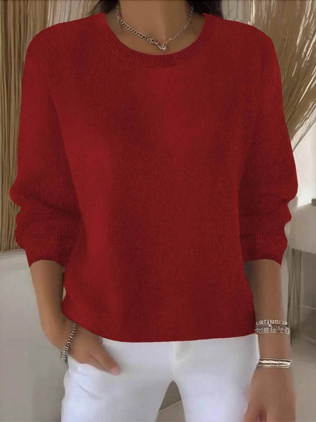 Livia - Fine-Knit Crewneck Sweater