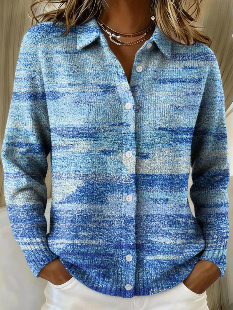 Mila - Color-Gradient Knit Blouse