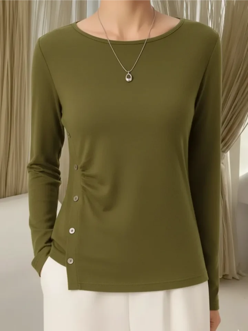 Mila - Button-Detail Knit Top