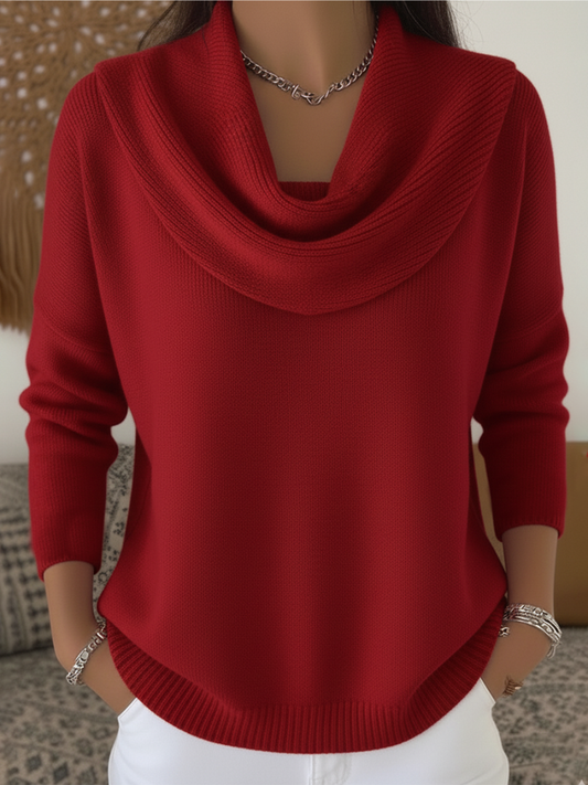 Sofie - Knit Sweater with Cowl Neck
