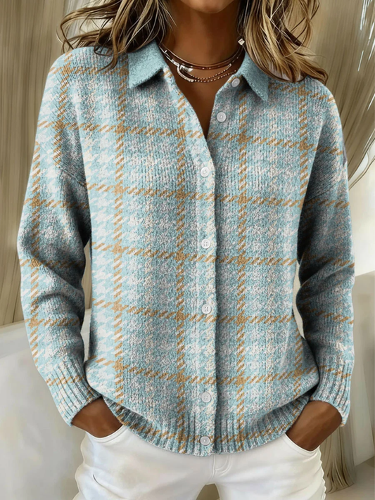 Tara - Checked Button-Up Blouse