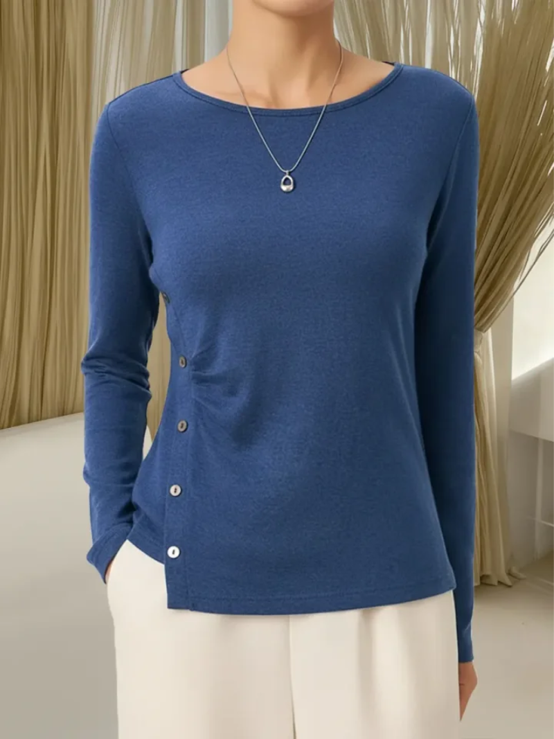 Mila - Button-Detail Knit Top