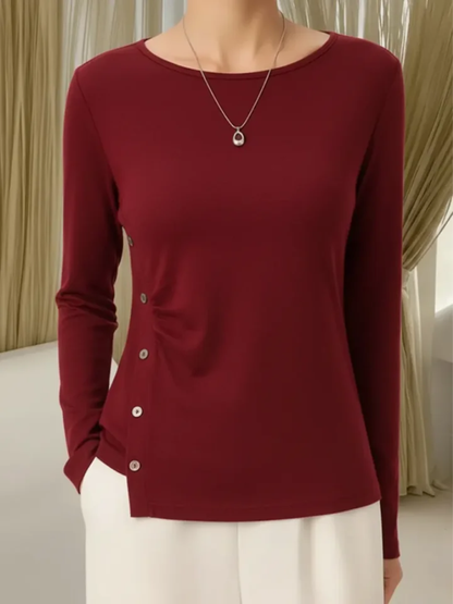 Mila - Button-Detail Knit Top
