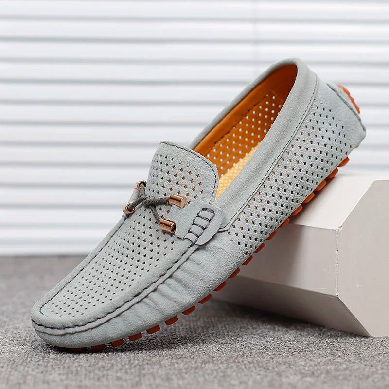 Men's Perforated Leather Loafers