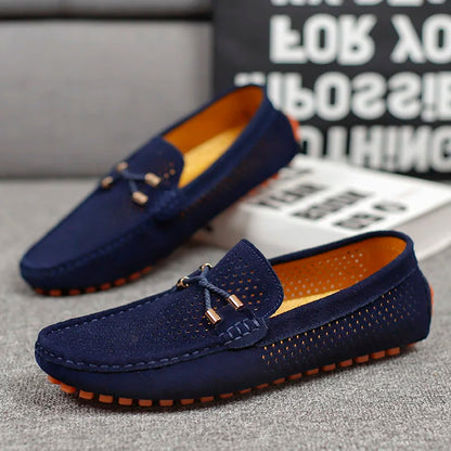 Men's Perforated Leather Loafers
