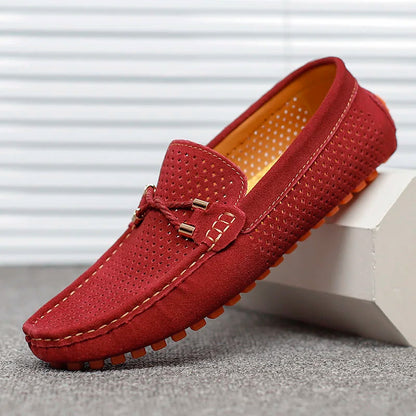 Men's Perforated Leather Loafers
