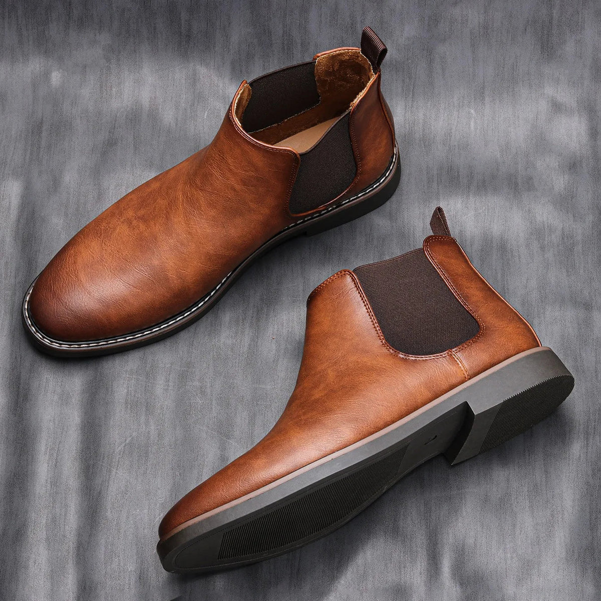 Wayne - Men's Leather Chelsea Boots