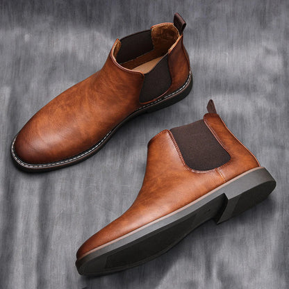 Wayne - Men's Leather Chelsea Boots
