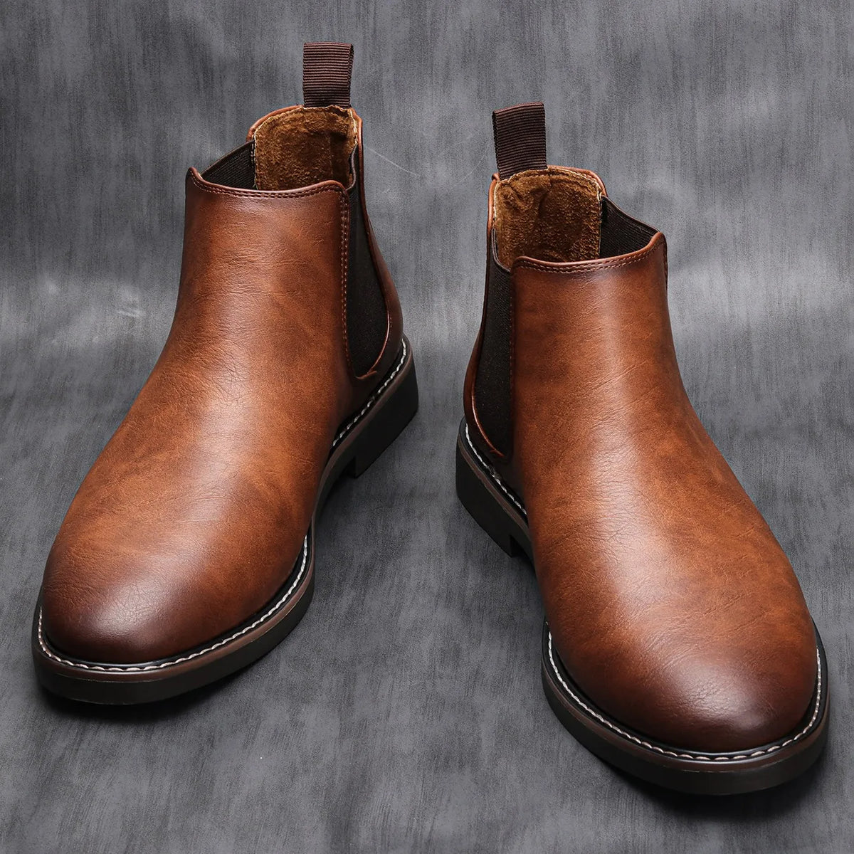 Wayne - Men's Leather Chelsea Boots