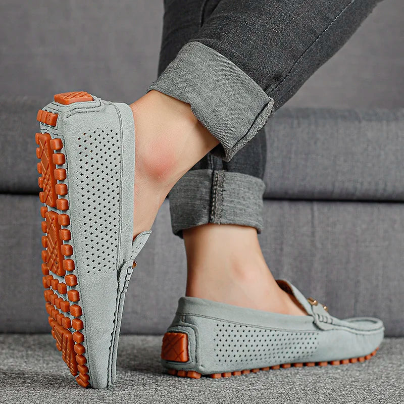 Men's Perforated Leather Loafers