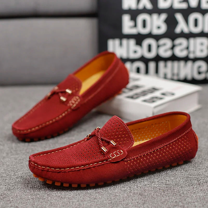 Men's Perforated Leather Loafers