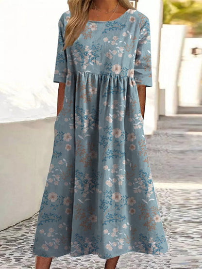 Laarni - Embroidered Relaxed Midi Dress