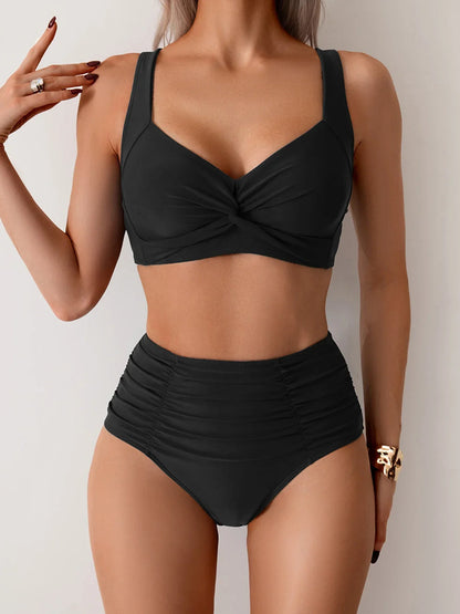 Fryderyka - Ruffled Bandeau Bikini
