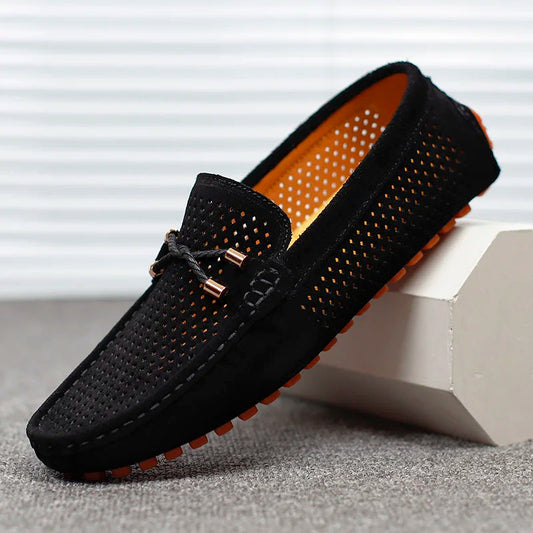 Men's Perforated Leather Loafers