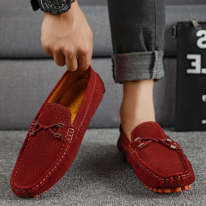 Men's Perforated Leather Loafers