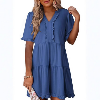 Shaila - V-Neck Mini Dress