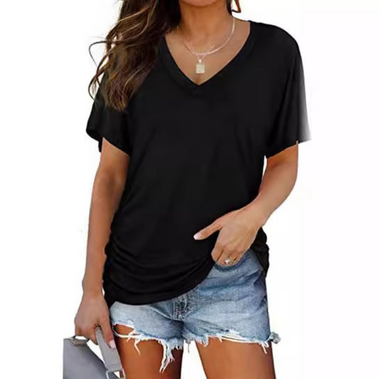 Eily - Loose-Fit V-Neck Shirt