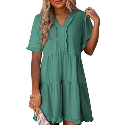Shaila - V-Neck Mini Dress