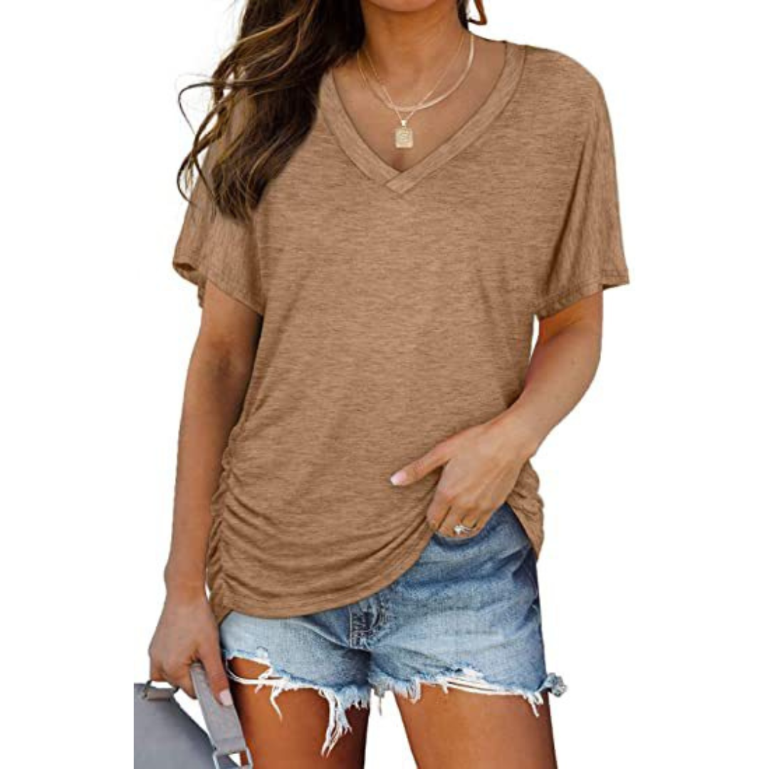 Eily - Loose-Fit V-Neck Shirt
