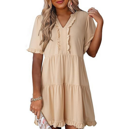 Shaila - V-Neck Mini Dress