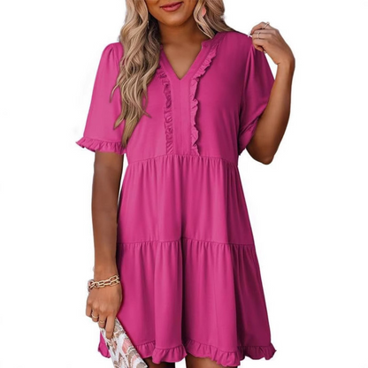 Shaila - V-Neck Mini Dress