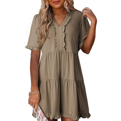 Shaila - V-Neck Mini Dress