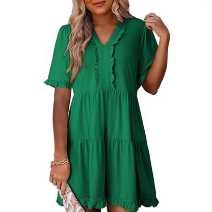 Shaila - V-Neck Mini Dress