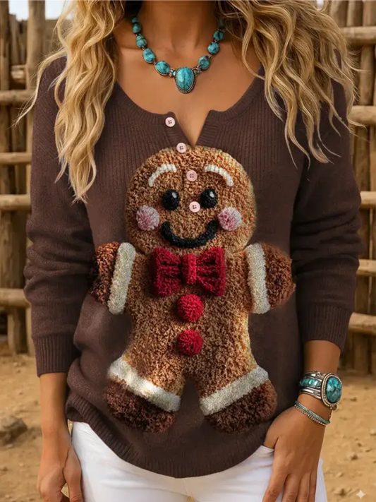 Livia - Gingerbread Christmas Sweater