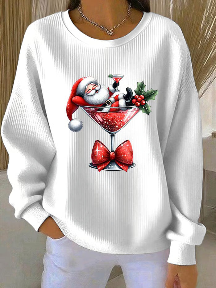 Lotte - Santa Print Christmas Sweater