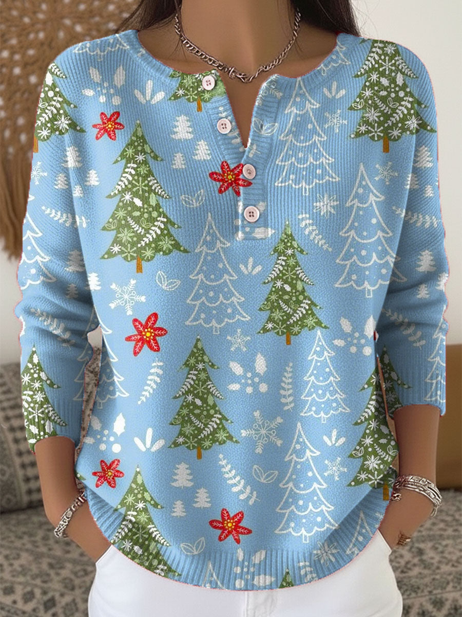 Sofie - Christmas Sweater with Buttons
