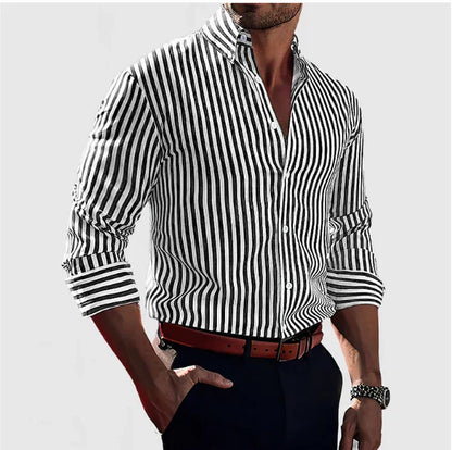 Dylan - Men's Striped Slim-Fit Shirt