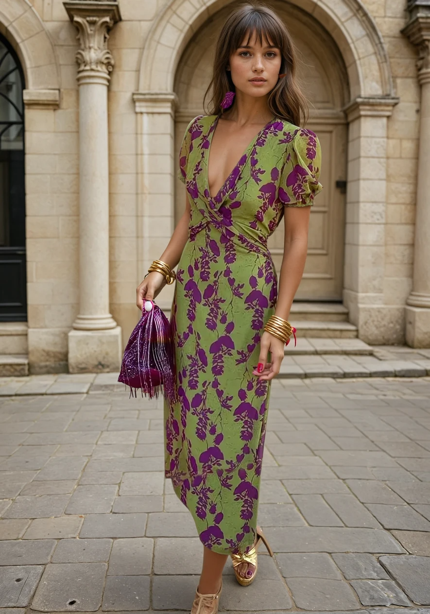 Elise - Elegant Green Dress