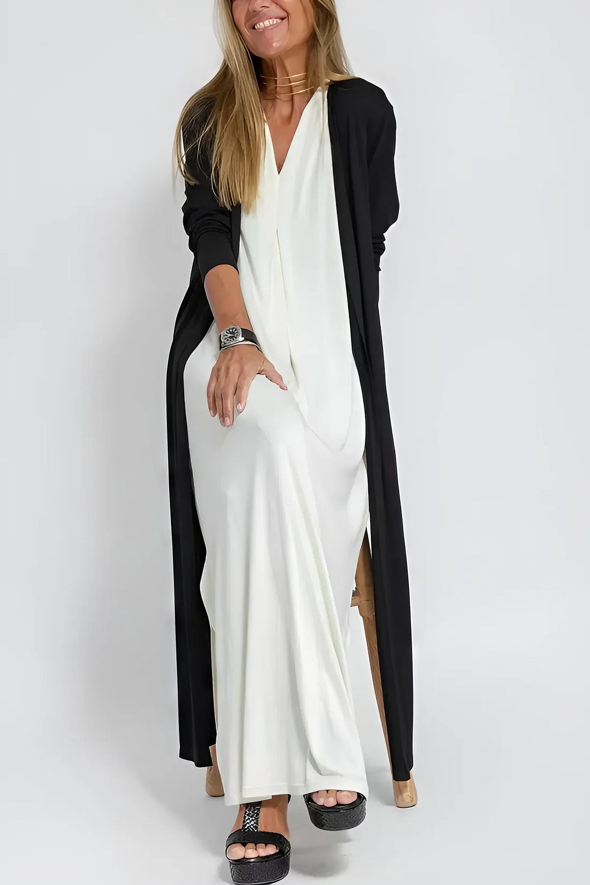 Elise - Maxi Dress and Matching Cardigan Set
