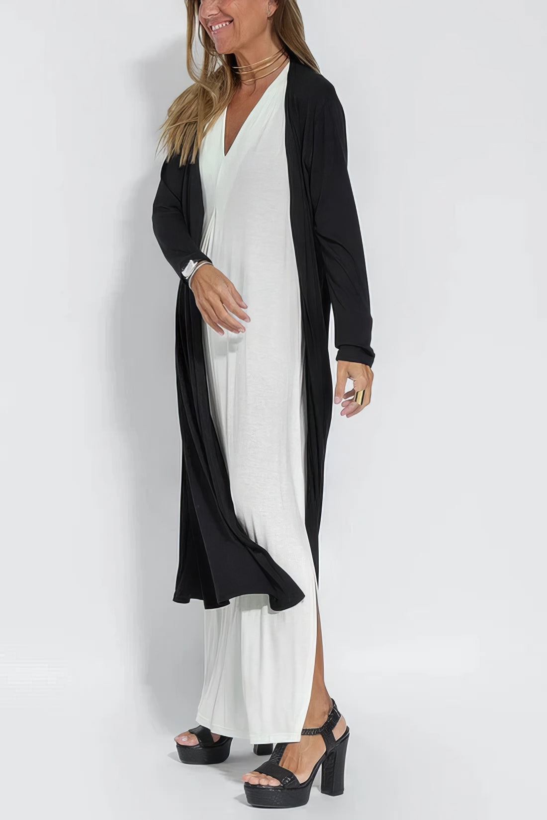 Elise - Maxi Dress and Matching Cardigan Set